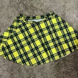 Yellow Plaid Skirt